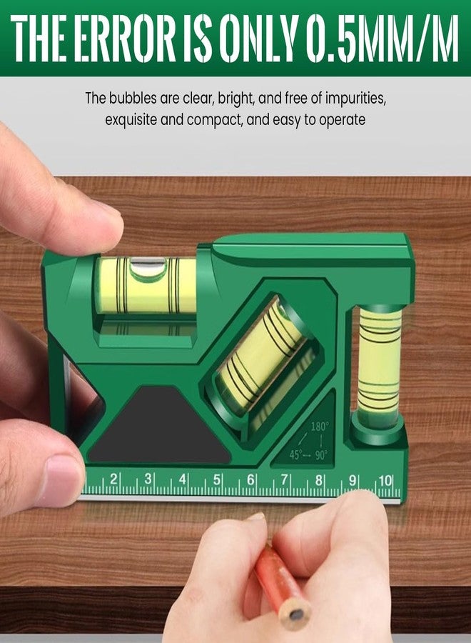 Serplex أداة تسوية مغناطيسية من سيربلكس® مزودة بثلاثة أنابيب فقاعية ومقياس محفور للزوايا الأفقية والرأسية و45 درجة، أداة تسوية محمولة لأعمال البناء وتركيب أنظمة التدفئة والتهوية وتكييف الهواء. - Image 5